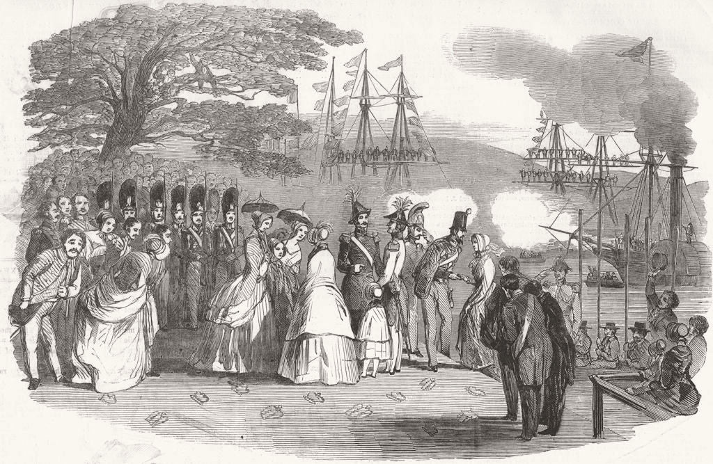 SWEDEN. Princess Louisa of Holland, Biskopsudden 1850 old antique print